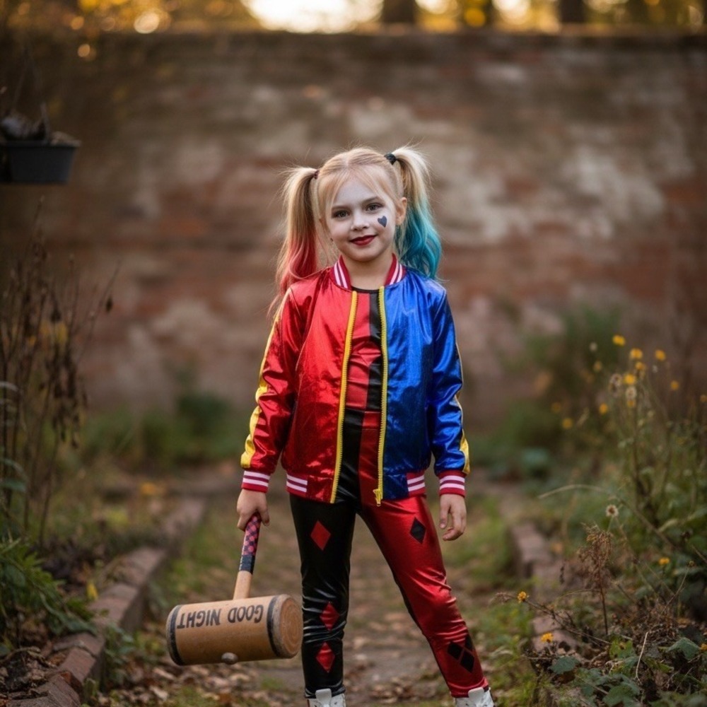 Harley Quinn Property of Joker‎ Bomber Jacket Girls  XL 12/14 Halloween costume